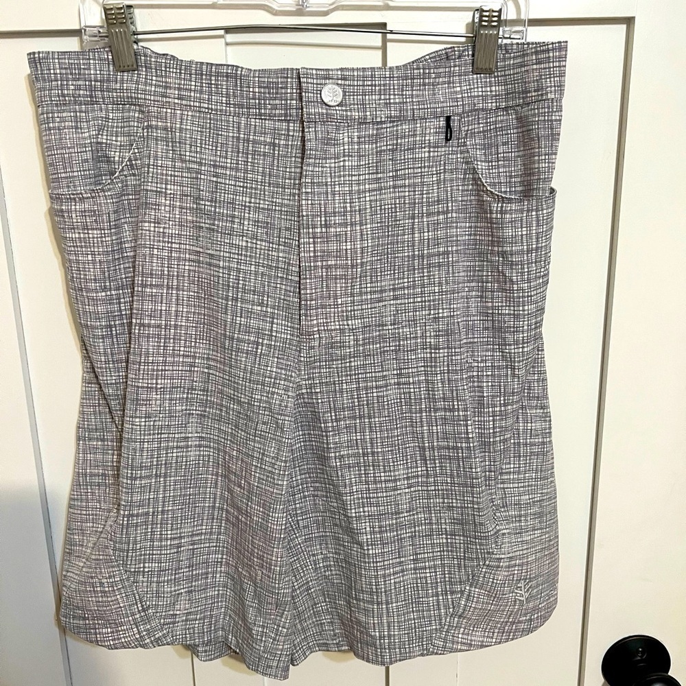 COOLIBAR Men's Calasa Tech Swim Trunks Hybrid Shorts UPF 50+ Liner Size L Gray